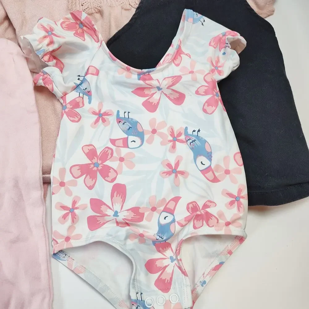 Baby Girl 6–9M Clothing Bundle Carter’s & H&M Disney Pink Layered Set